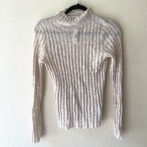 Madewell, size S, Alpaca-Blend Mockneck Sweater, heather stone, NWT